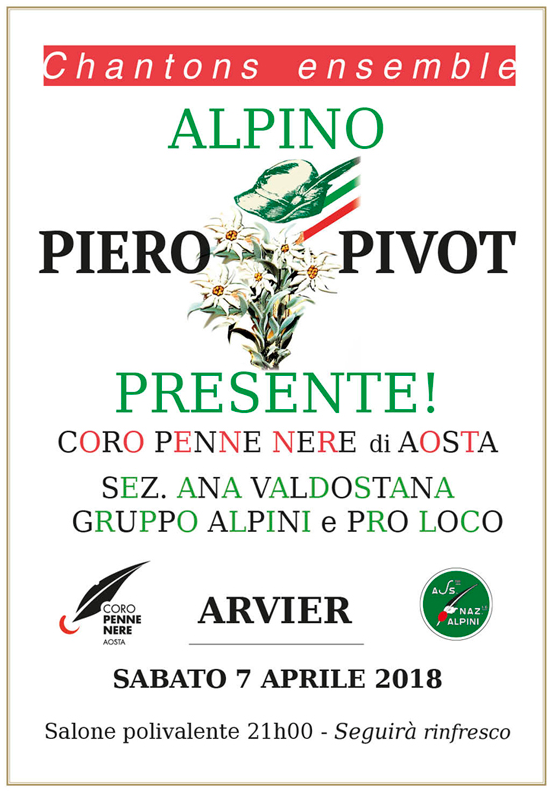 2018 – Chantons Ensemble: Alpino Piero Pivot … PRESENTE!