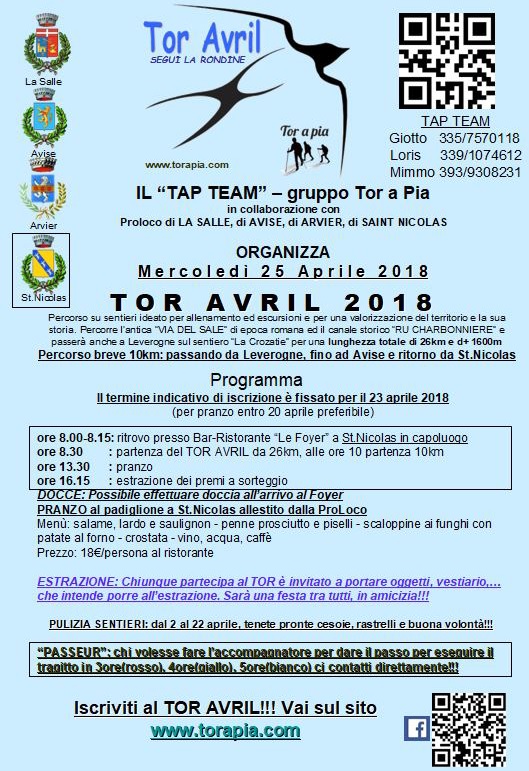 TOR D’AVRIL 2018