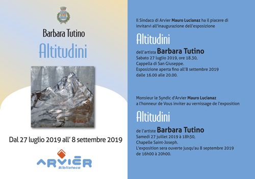 Esposizione Altitudini dell’artista Barbara Tutino