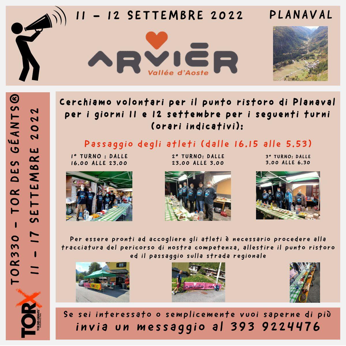 Il Comune di Arvier cerca volontari per Tor Des Géants 2022