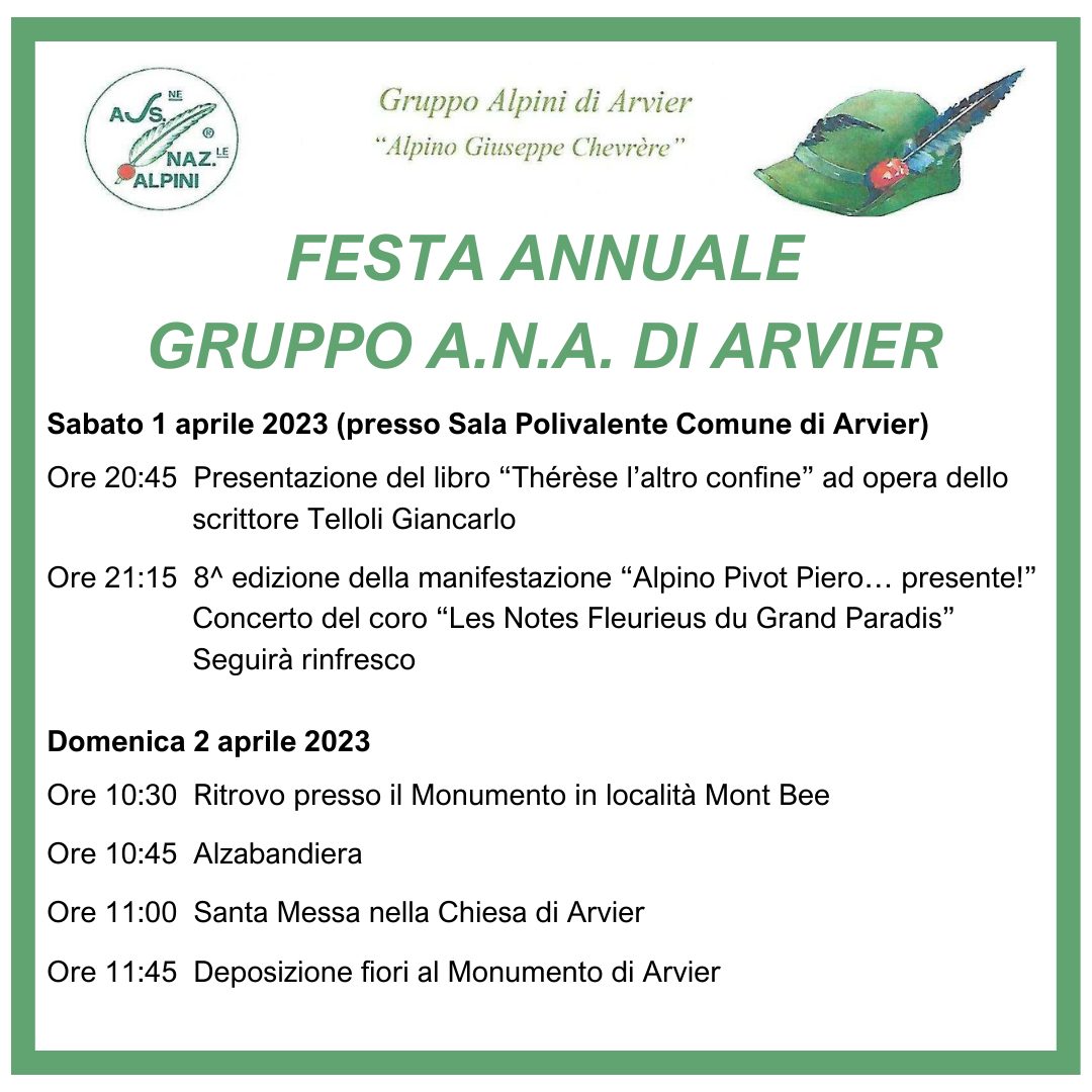 Festa Annuale del Gruppo ANA di Arvier
