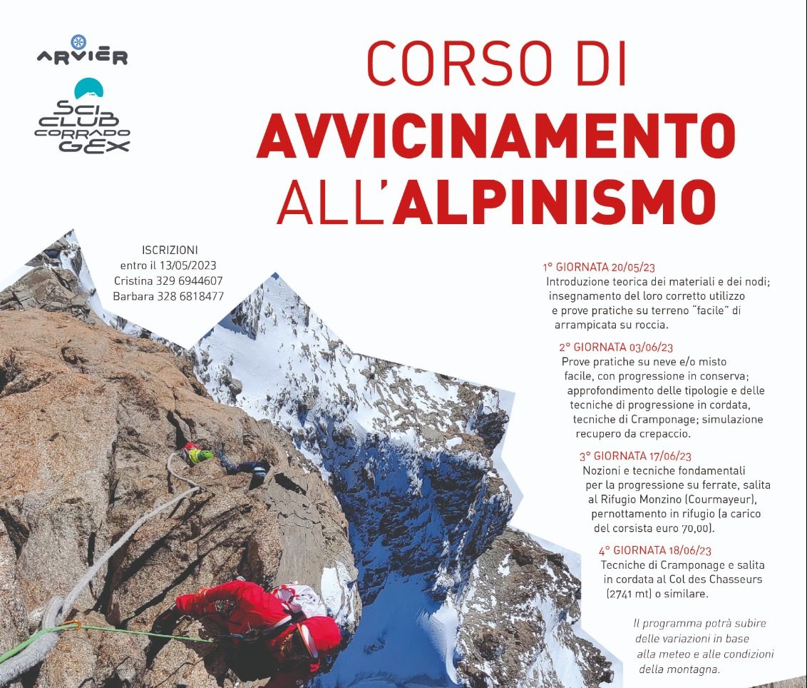 Corso di avvicinamento all&rsquo;alpinismo