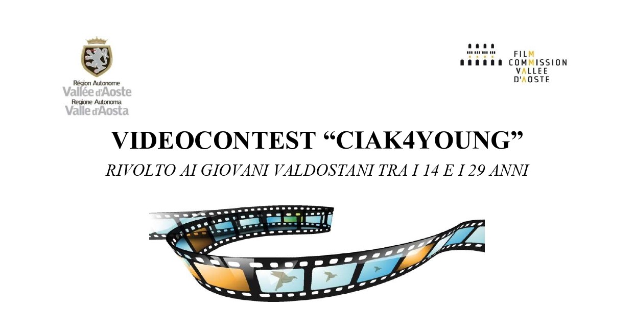 Videocontest « CIAK4YOUNG » rivolto ai giovani valdostani tra i 14 e i 29 anni