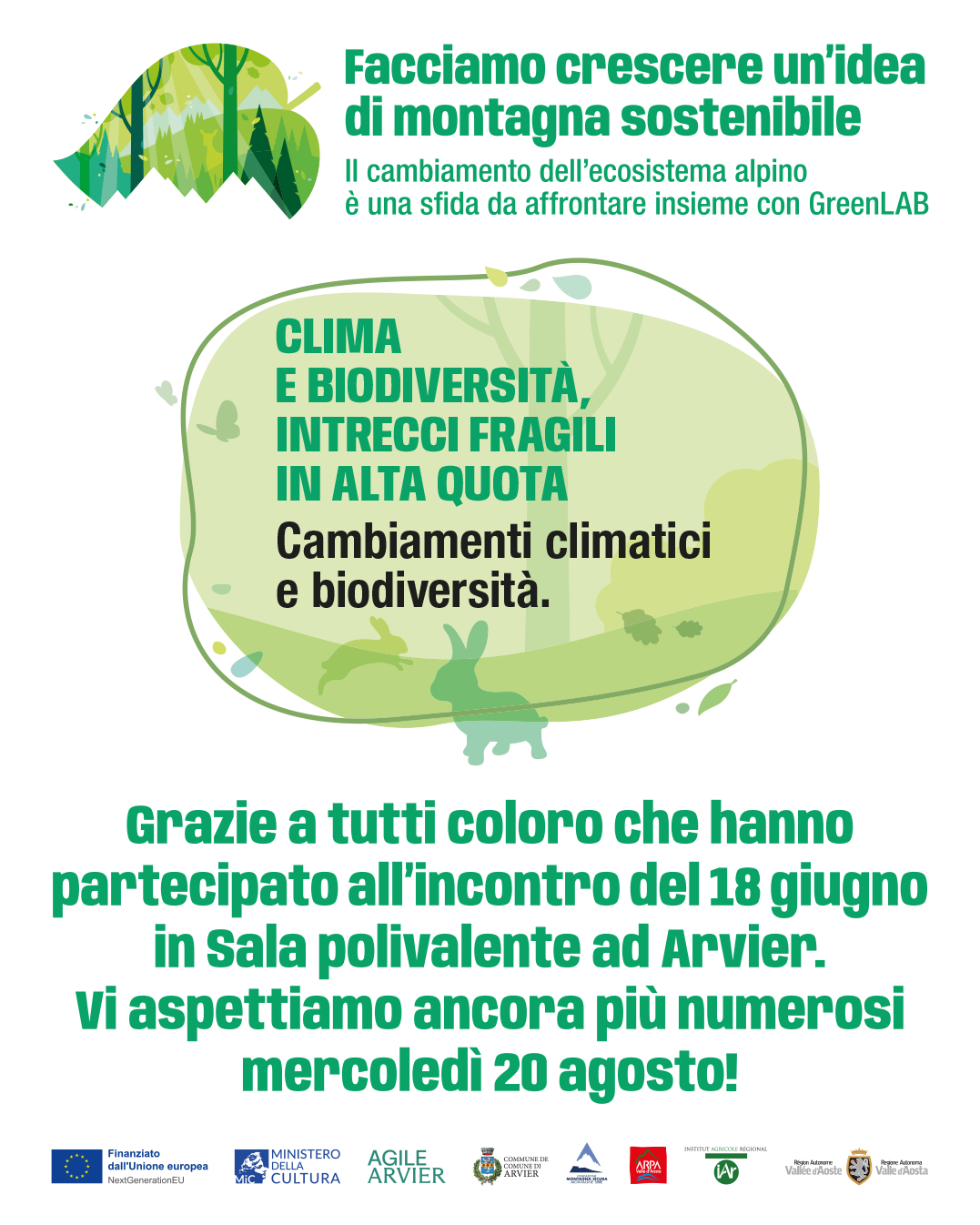 Clima e biodiversità, intrecci fragili in alta quota – Ringraziamenti