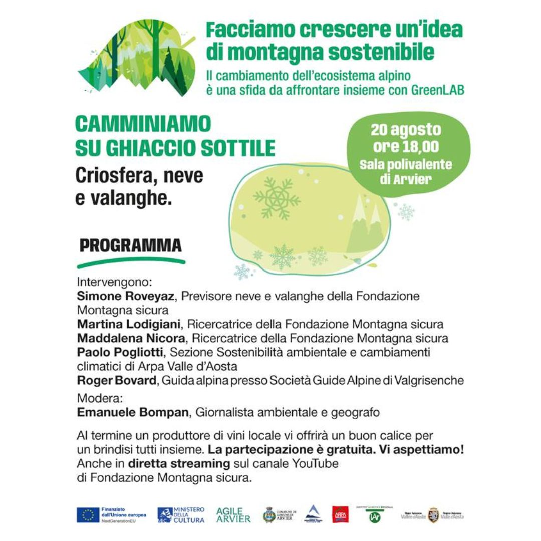 Camminiamo su ghiaccio sottile: criosfera, neve e valanghe