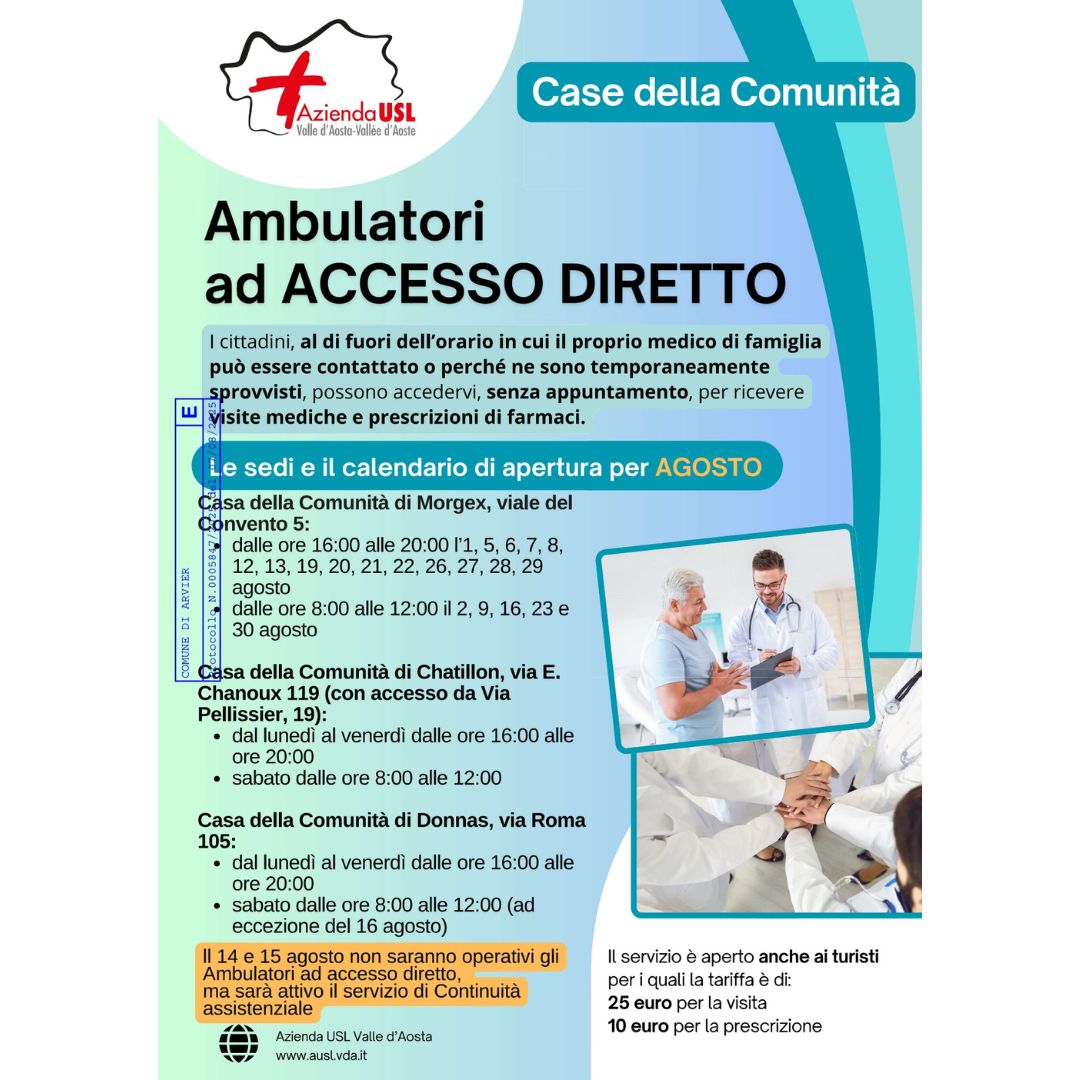 Ambulatori ad ACCESSO DIRETTO