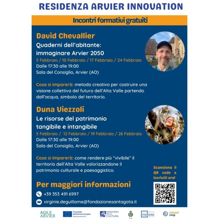 Arvier Innovation Lab – Incontri formativi aperti alla comunità