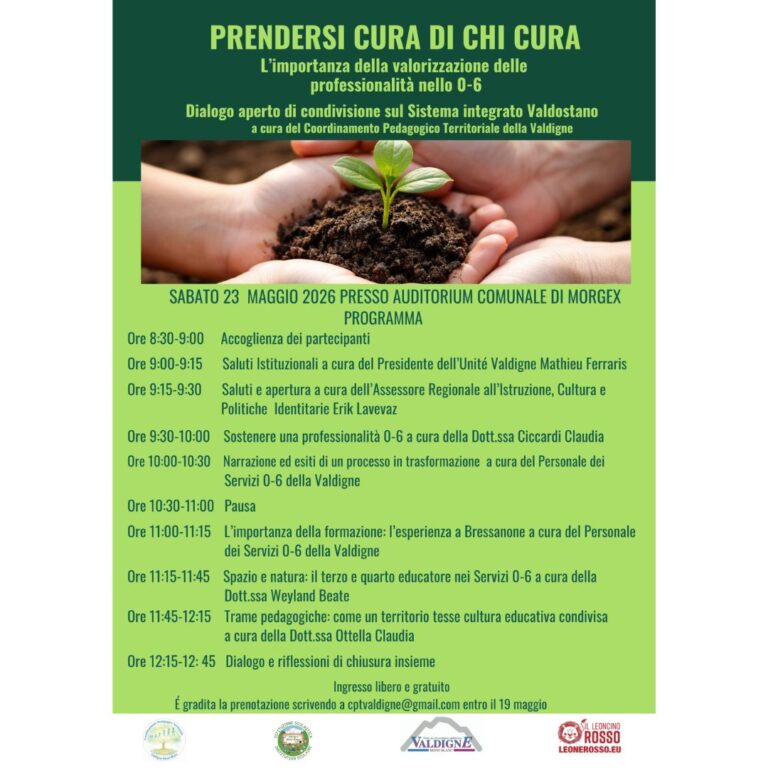Prendersi cura di chi cura – Dialogo aperto di condivisione sul Sistema integrato Valdostano