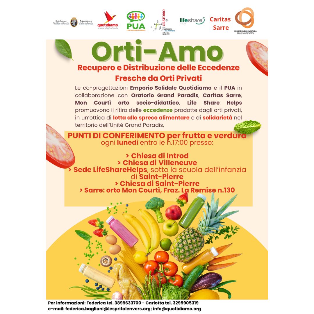 Orti-Amo – Recupero e Distribuzione delle Eccedenze Fresche da Orti Privati