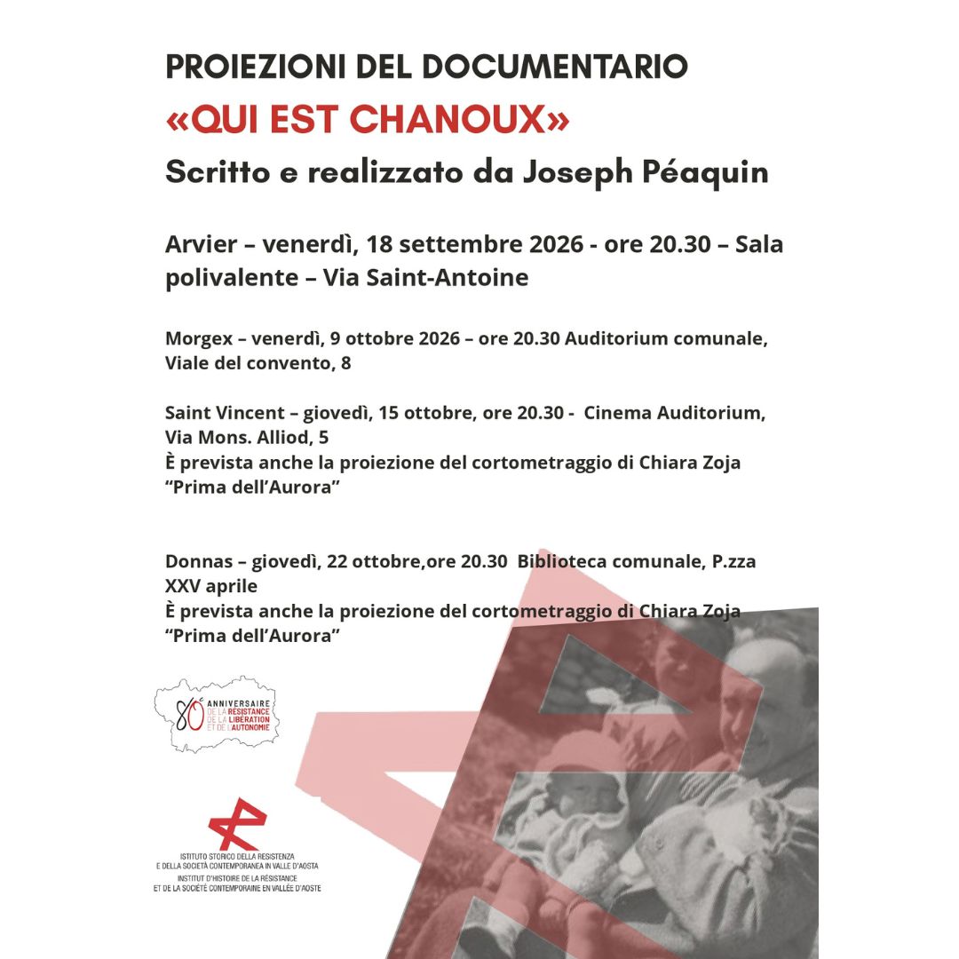 PROIEZIONE DEL DOCUMENTARIO “QUI EST CHANOUX”